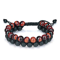 Thumbnail for Tiger Eye Couple Bracelets Matte Black Agate Beads Bracelet