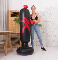 Thumbnail for Boxing Punching Bag Inflatable Free-Stand Tumbler Sandbag