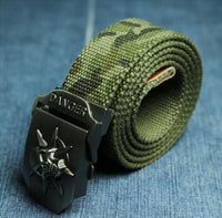 Thumbnail for Men Canvas Skull Metal Belt