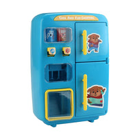 Thumbnail for Kitchen Refrigerator Toy Fridge Playset With Play Food Set Pretend For Kids