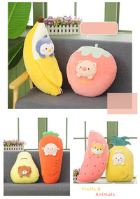 Thumbnail for Cute Banana Pillow Carrot Doll Fruit Plush Toy