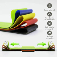 Thumbnail for Resistance Bands Loop Set Of 5 Exercise Workout CrossFit Fitness Yoga Booty Band