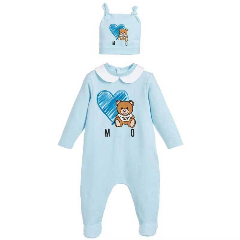 Baby bear baby print long sleeve crawling suit