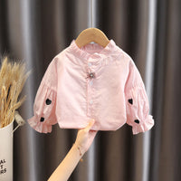 Thumbnail for Girls Shirts Autumn Baby Print Long-sleeved Blouse Doll Shirts Spring and Autumn Clothes Baby Girls Blouse Girl Tops