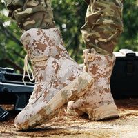 Thumbnail for Men's Camo Outdoor Casual High Top Tactical Military Boots