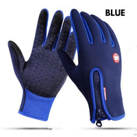 Thumbnail for Winter Gloves Touch Screen Riding Motorcycle Sliding Waterproof Sports Gloves With Fleece