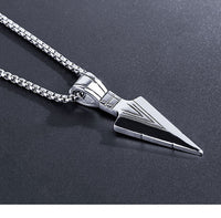 Thumbnail for European America jewelry men stainless steel spear necklace with chain