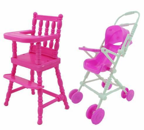 Play House 12cm Baby Stroller And Dining Chair Accessories