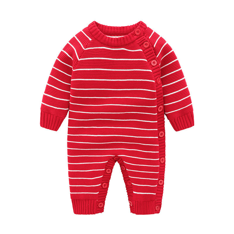 Fashion Newborn Baby Fleece-lined Jumpsuit