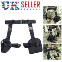 Thumbnail for Black Tactical Pistol Drop Leg Thigh Holster Mag Pouch And Belt Gun Holster NEW