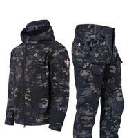 Thumbnail for Ruins Russian Camouflage Shark Skin Shell Jacket Suit Fleece-lined Waterproof Tactical Suit