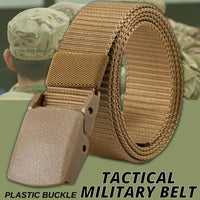 Thumbnail for Mens Outdoor Sports Military Tactical Nylon Waistband Canvas Web Belt Adjustable