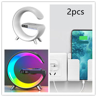 Thumbnail for New Intelligent G Shaped LED Lamp Bluetooth Speake Wireless Charger Atmosphere Lamp App Control For Bedroom Home Decor