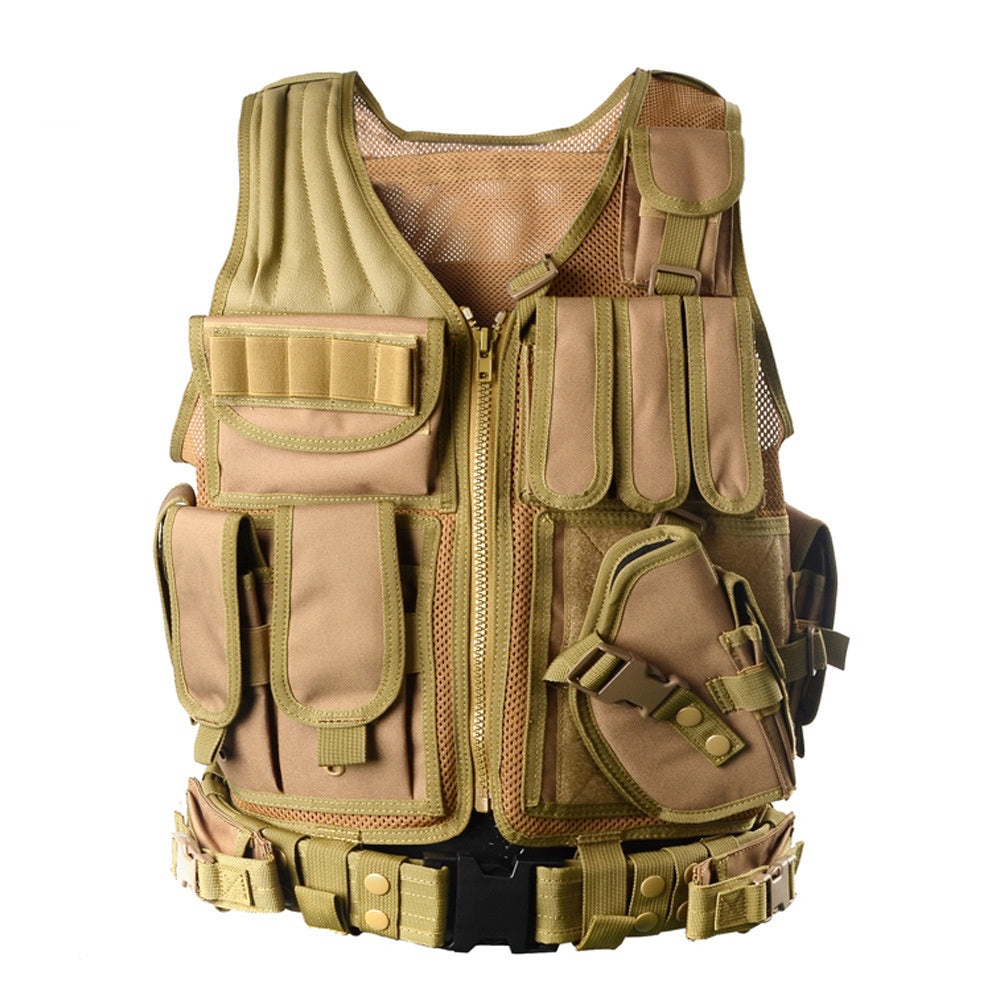 Outdoor Military Fan Summer Mesh Breathable Training Vest Multi-functional Tactical Vest