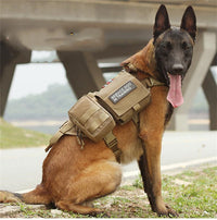 Thumbnail for Ihrtrade Tactical Dog Harness Molle System Vest Adjustable Military